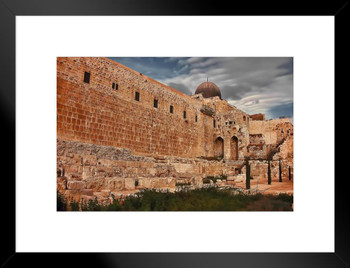 Archaeological Remains of the Temple of Solomon Photo Photograph Temple Mount Old Jerusalem Old City Israel Al Aqsa Mosque Dome Of The Rock Religion Matted Framed Art Wall Decor 26x20