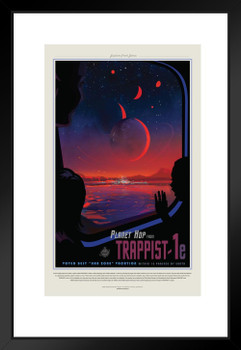 Planet Hop From Trappist 1e NASA Space Travel Solar System Science Kids Map Galaxy Classroom Chart Earth Pictures Outer Planets Hubble Astronomy Milky Way Print Matted Framed Art Wall Decor 20x26