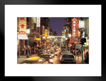 Chinatown Grant Avenue San Francisco California Photo Matted Framed Art Print Wall Decor 26x20 inch