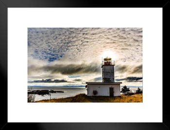 Quaco Head Lighthouse New Brunswick Canada Photo Matted Framed Art Print Wall Decor 26x20 inch