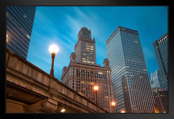 Jewelers Building Chicago Illinois Skyline Photo Matted Framed Art Print Wall Decor 26x20 inch