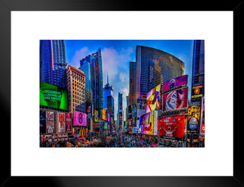 Times Square South by Chris Lord Photo Matted Framed Art Print Wall Decor 20x26 inch