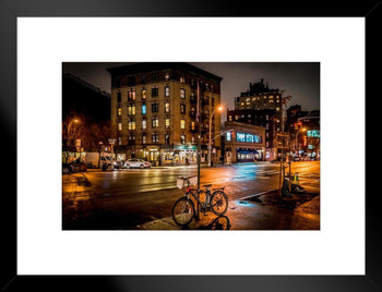 Bike On 7th Avenue by Chris Lord Photo Matted Framed Art Print Wall Decor 20x26 inch