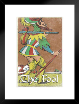 Tarot Card The Fool Textured Matted Framed Wall Art Print 20x26