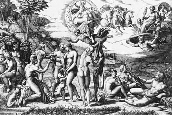 Marcantonio Raimondi The Judgement Of Paris Engraving Cool Wall Art Print Poster 18x12
