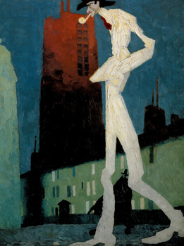 Lyonel Feininger The White Man Fine Art Print Feininger Wall Art Cubism Expressionism Artwork Style Abstract Symbolist Oil Painting Canvas Home Decor Cool Wall Art Print Poster 12x18