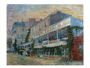 Vincent van Gogh The Restaurant de la Sirne at Asnires Painting Cool Wall Art Print Poster 18x12