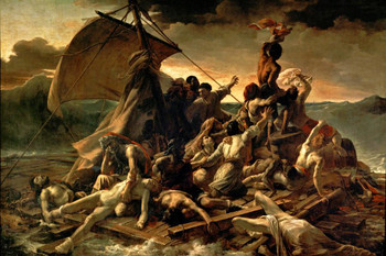 The Raft of the Medusa by Theodore Gericault Realism Romantic Artwork Human Anatomical Drawings Portrait Oil Painting Wall Art Renaissance Posters Canvas Art Cool Huge Large Giant Poster Art 36x54