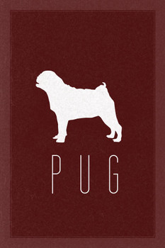 Dogs Pug Red Dog Posters For Wall Funny Dog Wall Art Dog Wall Decor Dog Posters For Kids Bedroom Animal Wall Poster Cute Animal Posters Cool Wall Art Print Poster 24x36