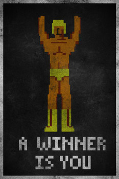 Laminated A Winner Is You Textural Poster Dry Erase Sign 12x18