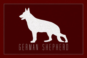 Laminated Dogs German Shepherd Maroon Dog Posters For Wall Funny Dog Wall Art Dog Wall Decor Dog Posters For Kids Bedroom Animal Wall Poster Cute Animal Posters Poster Dry Erase Sign 18x12