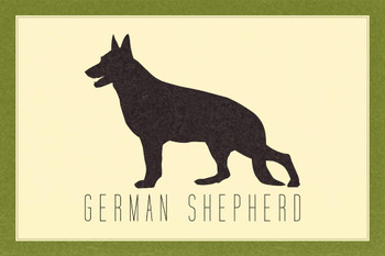 Laminated Dogs German Shepherd Green Dog Posters For Wall Funny Dog Wall Art Dog Wall Decor Dog Posters For Kids Bedroom Animal Wall Poster Cute Animal Posters Poster Dry Erase Sign 18x12