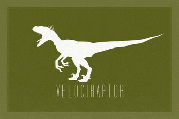 Laminated Dinosaur Velociraptor Green Dinosaur Poster For Kids Room Dino Pictures Bedroom Dinosaur Decor Dinosaur Pictures For Wall Dinosaur Wall Art Prints for Walls Poster Dry Erase Sign 18x12