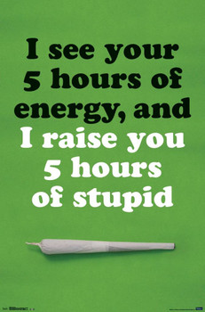 I See Your 5 Hours of Energy Raise You 5 Hours of Stupid Funny Cool Wall Decor Art Print Poster 22x34