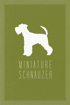Laminated Dogs Miniature Schnauzer Green Dog Posters For Wall Funny Dog Wall Art Dog Wall Decor Dog Posters For Kids Bedroom Animal Wall Poster Cute Animal Posters Poster Dry Erase Sign 12x18