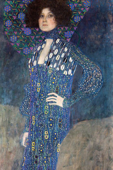 Laminated Gustav Klimt Portrait of Emilie Floge 1902 Art Nouveau Prints and Posters Gustav Klimt Canvas Wall Art Fine Art Wall Decor Women Landscape Abstract Painting Poster Dry Erase Sign 12x18