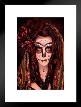 Santa Muerte Art Print Matted Framed Poster 20x26 inch