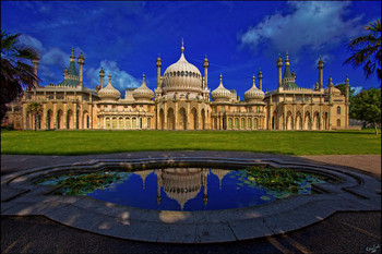 Laminated Brighton Royal Pavilion By Chris Lord Photo Art Print Poster Dry Erase Sign 12x18