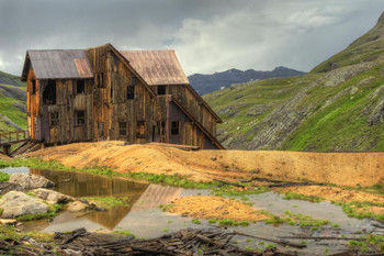 Laminated Old Abandoned Mining Building Telluride Colorado Photo Art Print Poster Dry Erase Sign 18x12