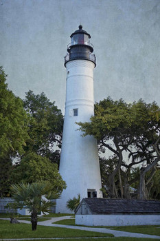 Laminated Key West Lighthouse Whiteheads Point Florida Photo Art Print Poster Dry Erase Sign 12x18
