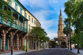 Laminated Dock Street Theater on Church Street Charleston Photo Art Print Poster Dry Erase Sign 18x12