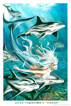 Laminated Sirens Poster Dry Erase Sign 12x18