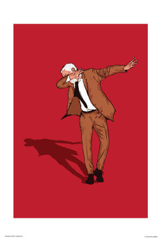 Laminated Jeremy Corbyn Dabbing Funny Poster Dry Erase Sign 12x18