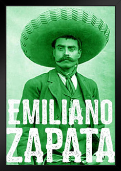 Emiliano Zapata Black Wood Framed Art Poster 14x20