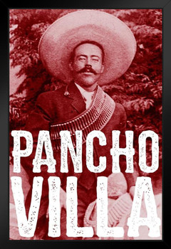 Pancho Villa Black Wood Framed Art Poster 14x20