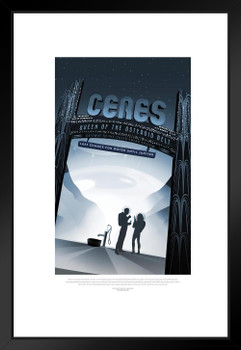 Ceres Queen of the Asteroid Belt NASA Space Travel Matted Framed Art Print Wall Decor 20x26 inch