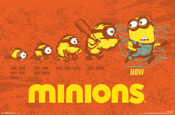 Minions Evolution Funny Movie Cool Wall Decor Art Print Poster 34x22