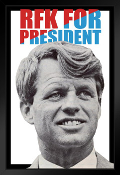 Robert Kennedy RFK For President Black Wood Framed Art Poster 14x20