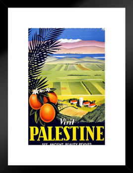 Visit Palestine Ancient Beauty Vintage Illustration Art Deco Vintage French Wall Art Nouveau 1920 French Advertising Vintage Poster Prints Art Nouveau Decor Matted Framed Art Wall Decor 20x26