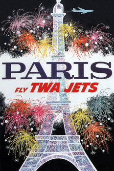 Paris Fly TWA Jets Retro Travel Cool Wall Decor Art Print Poster 12x18