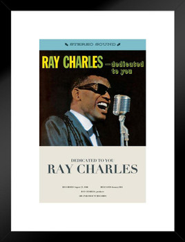 Ray Charles Dedicated To You Album Music Matted Framed Wall Art Print 20x26 inch