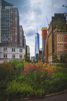 Laminated World Trade Center from Battery Park Manhattan New York City NYC Photo Art Print Poster Dry Erase Sign 12x18