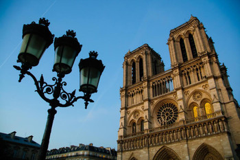 Laminated Notre Dame Cathedral Paris France Photo Art Print Poster Dry Erase Sign 18x12