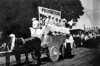 Laminated Prohibition Parade Vintage Black and White B&W Photo Art Print Poster Dry Erase Sign 18x12