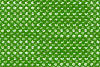 Laminated Marijuana Weed Pattern Dark Leaves Pot Cannabis Joint Green Poster Dry Erase Sign 12x18