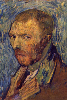 Laminated Vincent Van Gogh Self Portrait Loreille Mutil Van Gogh Wall Art Impressionist Portrait Painting Style Fine Art Home Decor Realism Artwork Decorative Wall Decor Poster Dry Erase Sign 12x18
