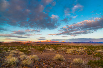 Laminated Nevada Desert Nature Landscape Cloudy Sky Photo Poster Dry Erase Sign 18x12