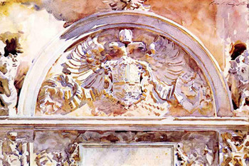 John Singer Sargent Escutcheon of Charles V of Spain Impressionism Painting Cool Wall Art Print Poster 36x24