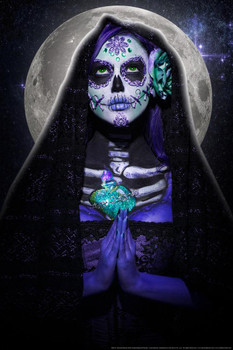 Luna Muerte by Daveed Benito Cool Wall Art Print Poster 24x36