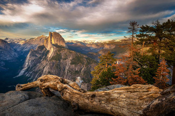 Glacier Point Yosemite Valley Landscape Vista Sunset Photo Cool Wall Decor Art Print Poster 36x24