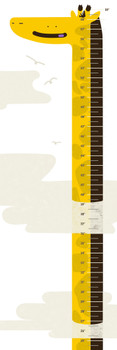 Giraffe Kids Height Growth Chart Cool Wall Decor Art Print Poster 12x36