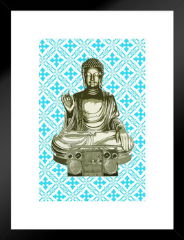 Steez Buddha Boombox Matted Framed Poster 20x26 inch