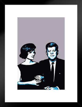 Steez John & Jackie O Kennedy Matted Framed Poster 20x26 inch