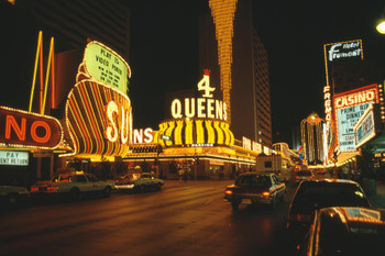 Laminated Neon Signs on Freemont Street Downtown Las Vegas DTLV Nevada Photo Art Print Poster Dry Erase Sign 18x12