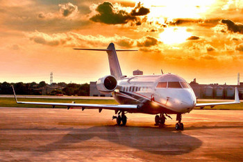 Laminated Private Airplane Jet Taxiing at Sunset Airport Runway Plane Photo Photograph Beach Palm Landscape Pictures Ocean Scenic Scenery Tropical Photography Paradise Poster Dry Erase Sign 18x12