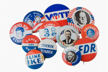 Laminated Vintage Presidential Election Buttons Pins Photo Art Print Poster Dry Erase Sign 18x12